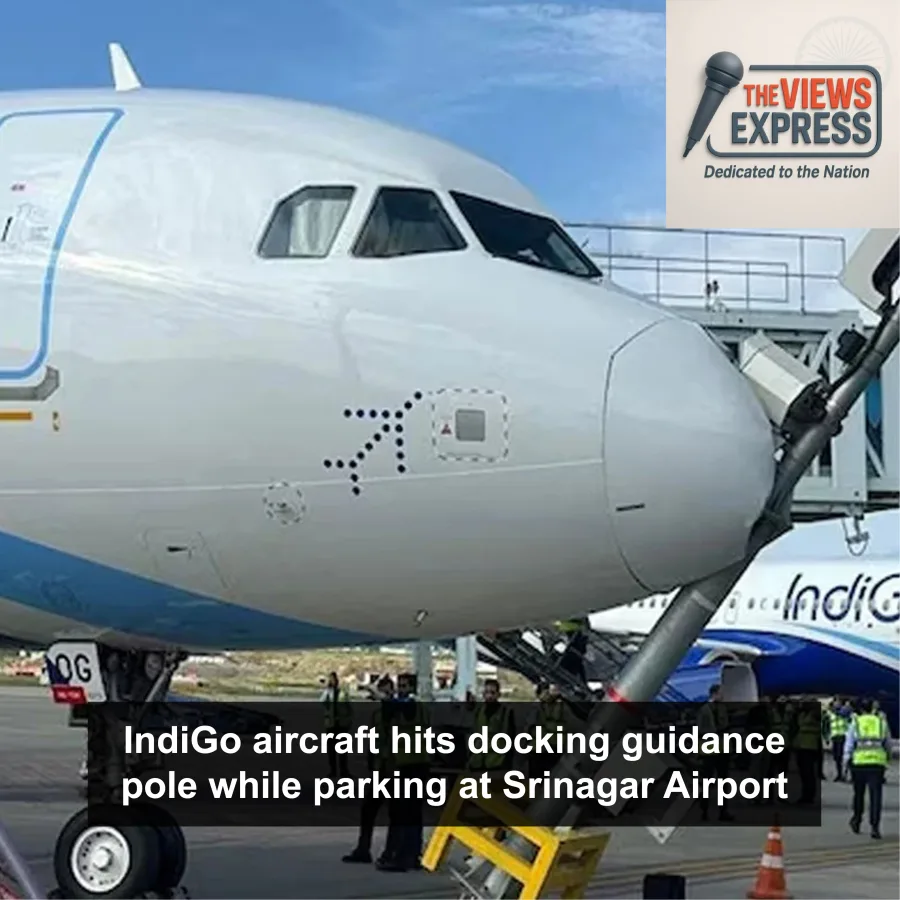 IndiGo Flight Hits Docking Pole While Parking At Srinagar Airport