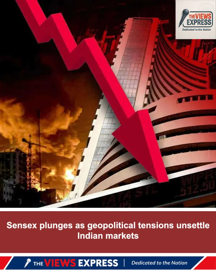Sensex Plunges As Iran Tensions And Rising Oil Rattle Indian Markets