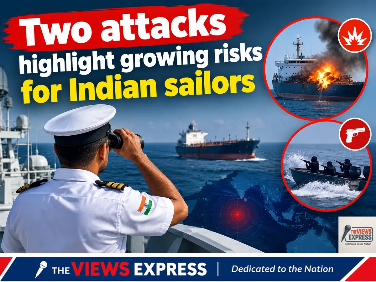 23 Indian Sailors Rescued After Drone Attack Sets Oil Tanker Ablaze