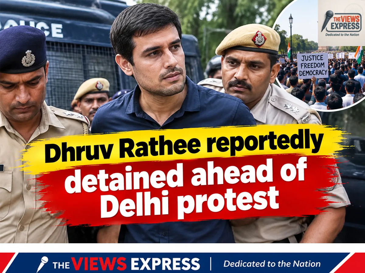 Dhruv Rathee Detained Ahead of Protest as Delhi Tightens Security Measures