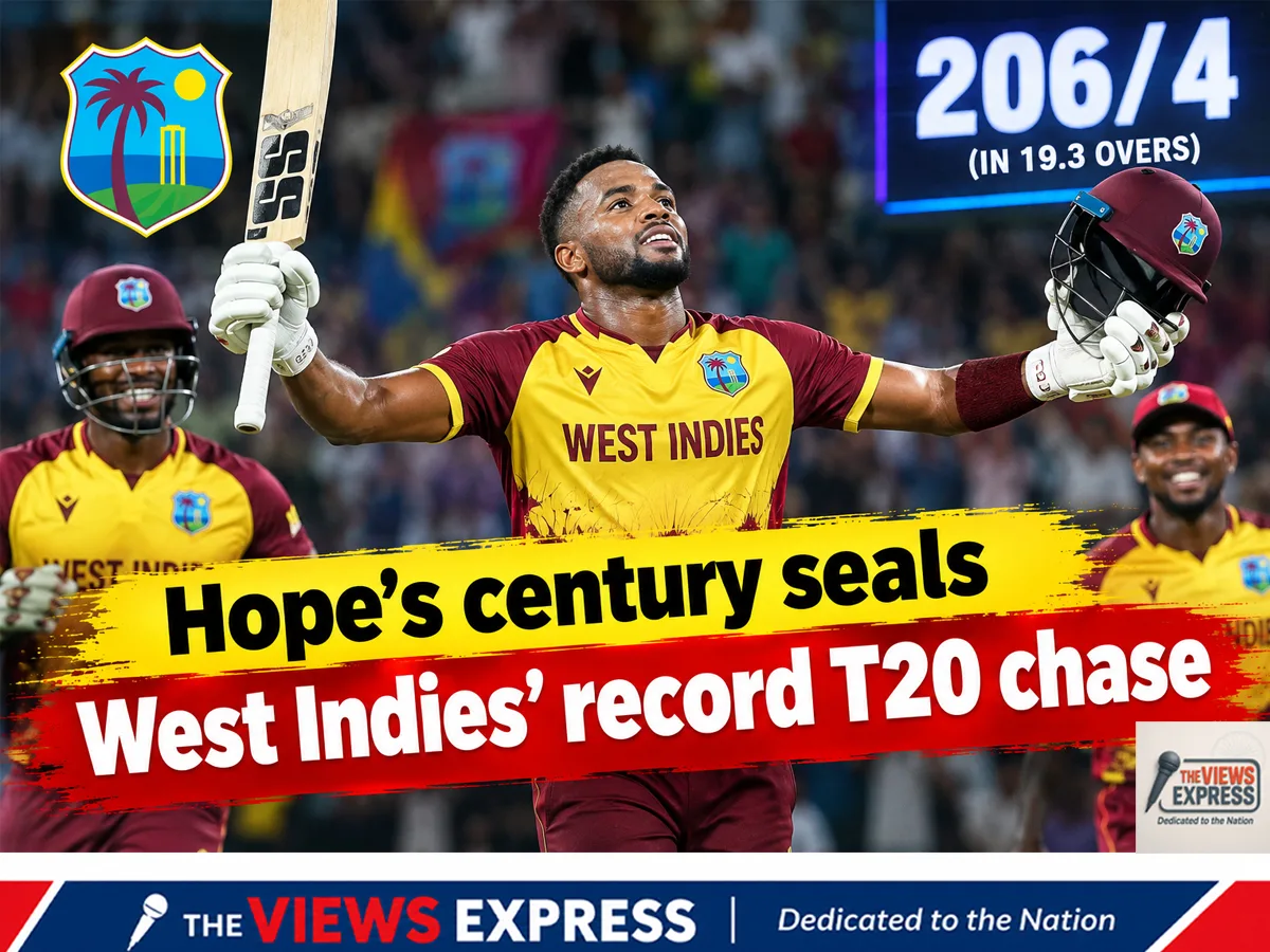 Shai Hope Century Levels T20 Series After Stunning 250-Run Chase