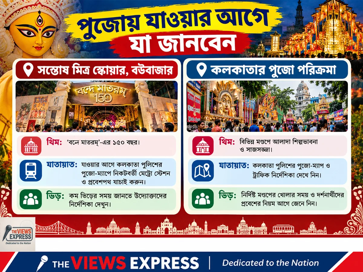 ৯১ বছরে সন্তোষ মিত্র স্কোয়ারে ‘বন্দে মাতরম্’, পুজোর উদ্বোধনে মুখ্যমন্ত্রী