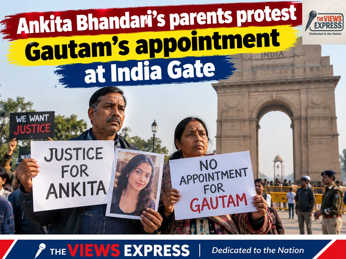 Ankita’s Parents Protest Gautam’s Sikkim Governor Appointment at India Gate