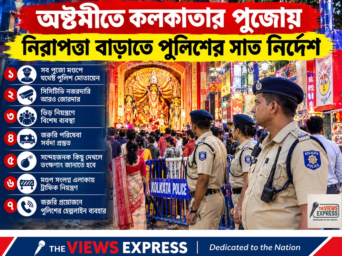 অষ্টমীতে কলকাতার পুজোয় সাত নতুন নিয়ম, ভিআইপি পাস বাতিল, মেট্রো রাত চারটে পর্যন্ত
