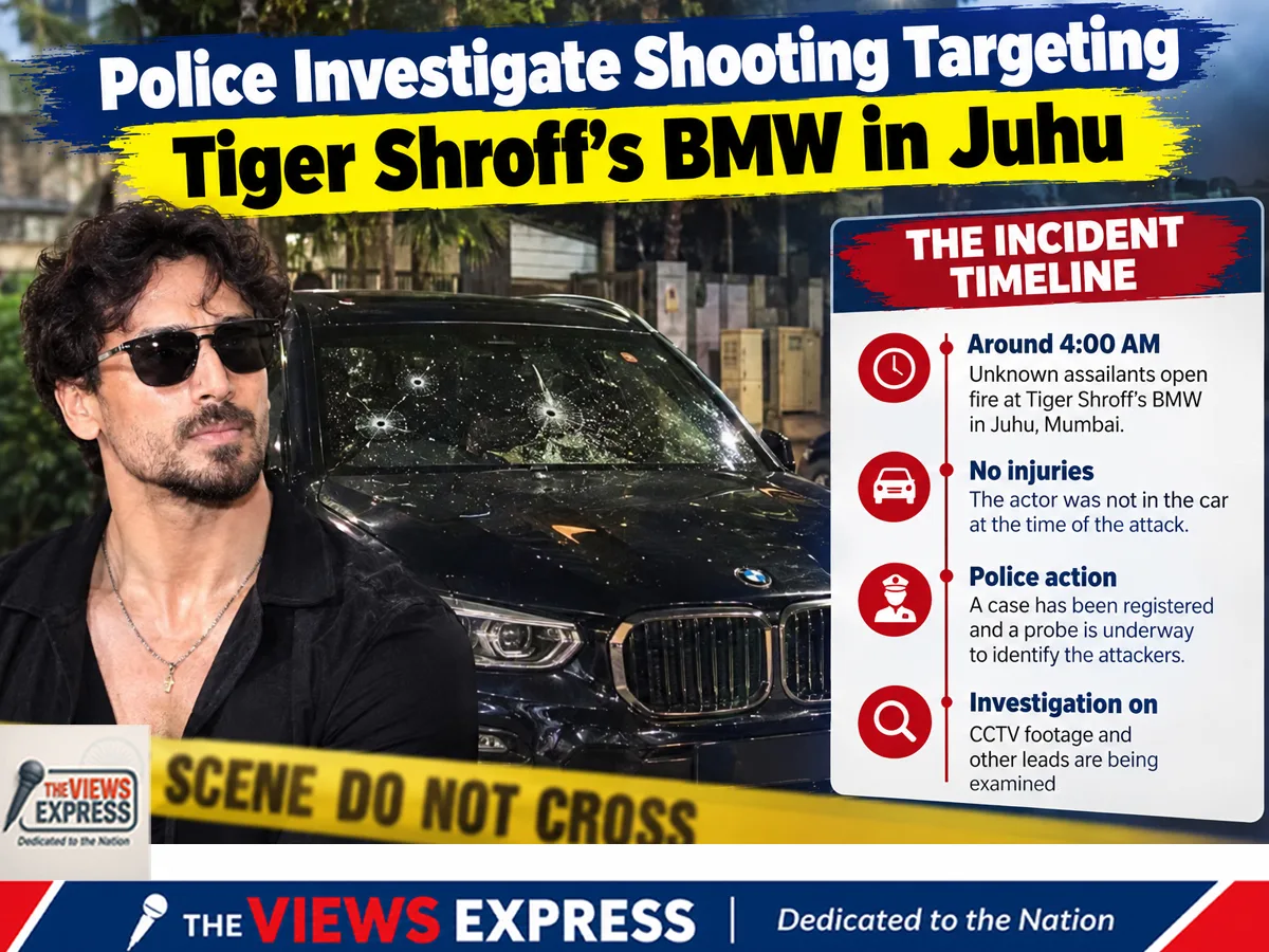 Tiger Shroff’s Car Targeted in Juhu Shooting, Police Probe Gang Links