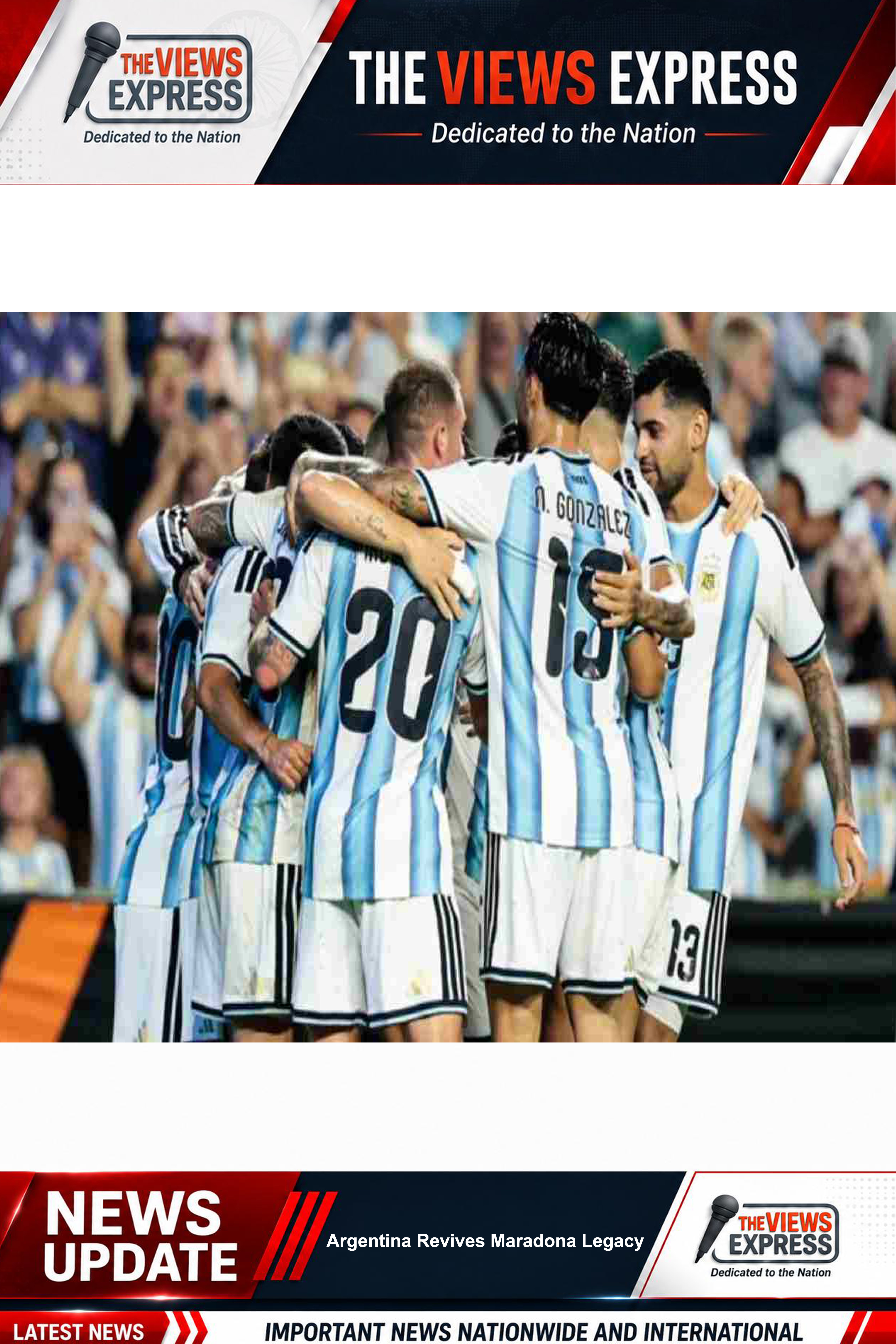 Argentina Revives Maradona Legacy With Iconic Blue Jersey Against