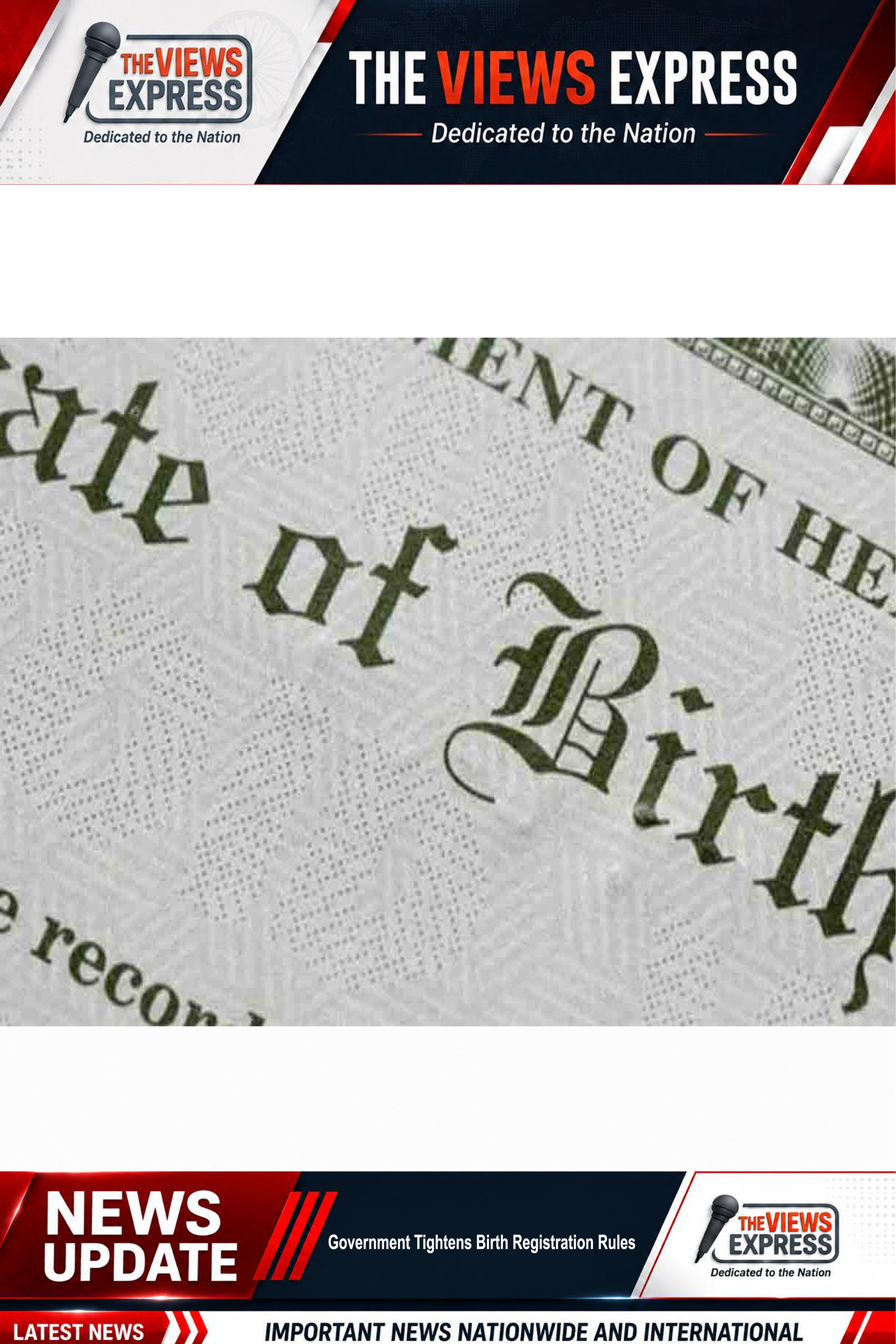 Government Introduces Bill Tightening Delayed Birth Death Registration Rules In Parliament