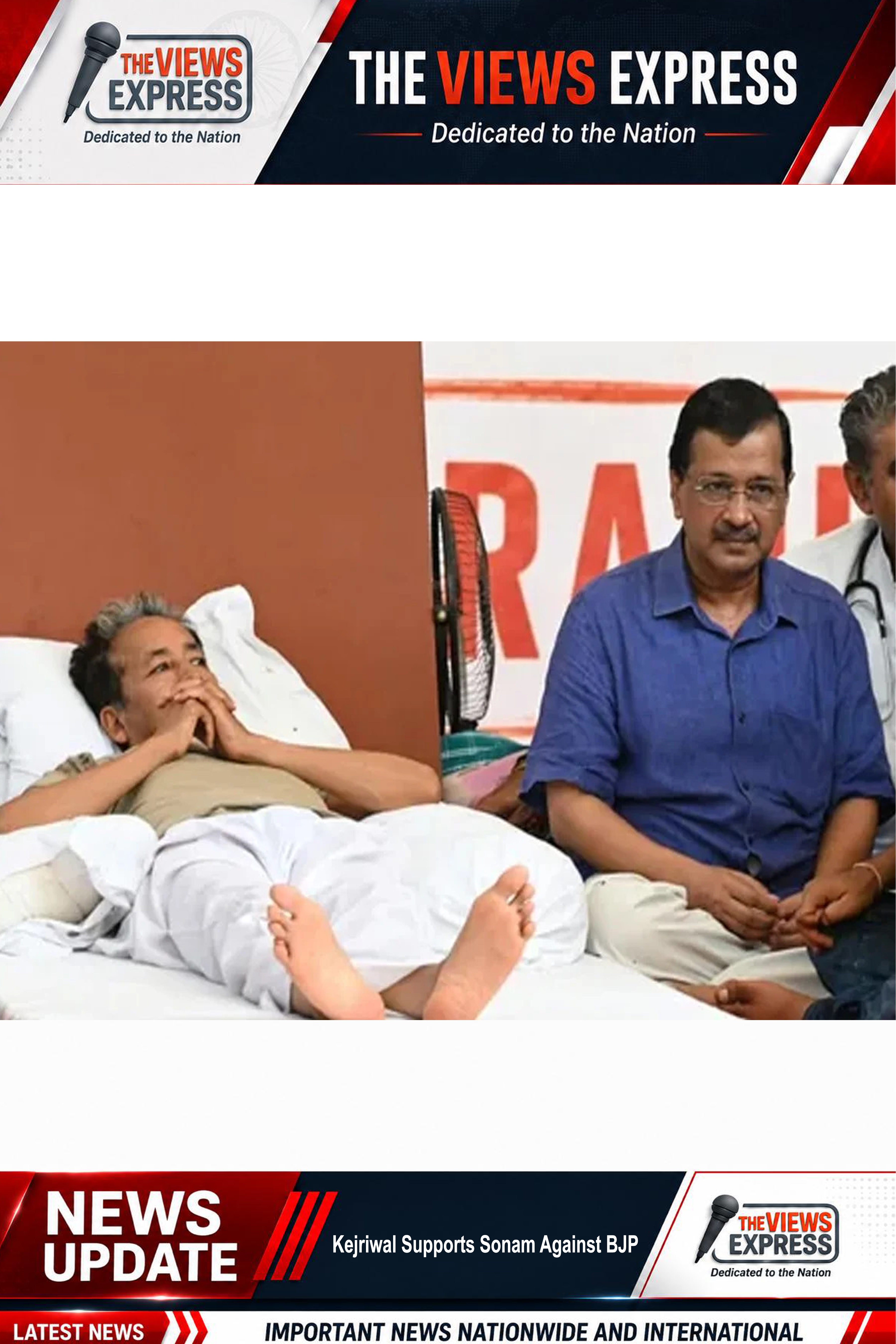 Kejriwal Backs Sonam Wangchuk Warns BJP Faces Congress Style Political Decline