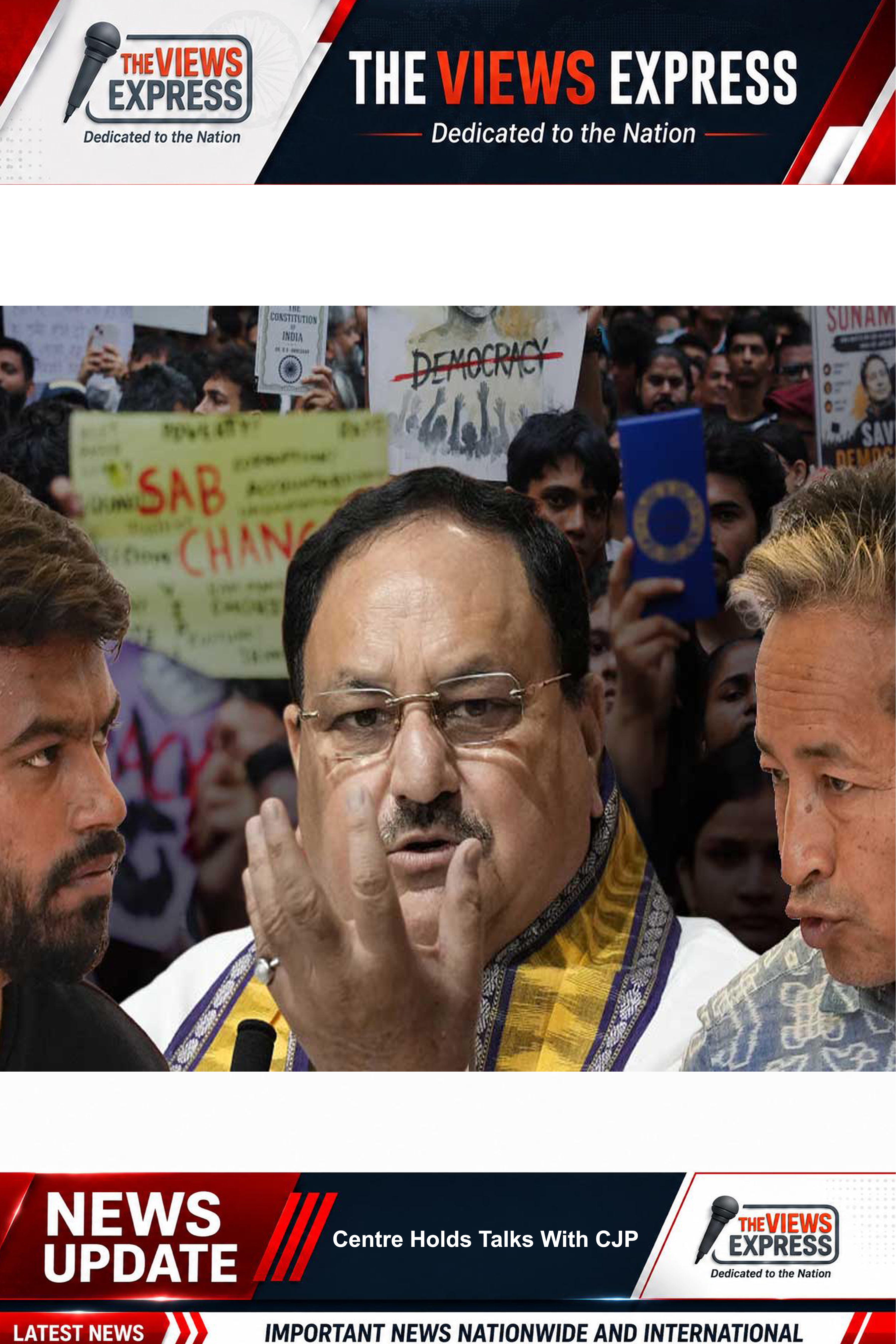Centre Agrees Talks As JP Nadda Meets Cockroach Party Amid Protests Today